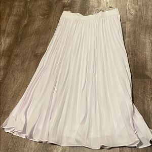 Grace Karin White A-Line Pleated Skirt